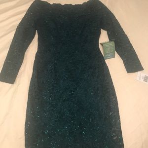 Emerald sparkly party dress